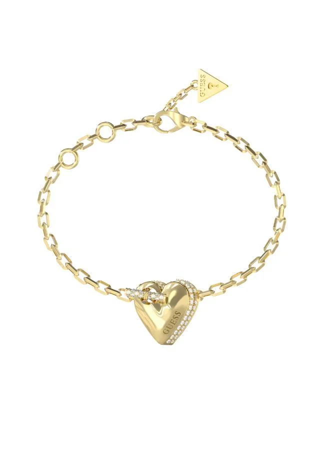 جس سوار سلسلة قلب على شكل حرف